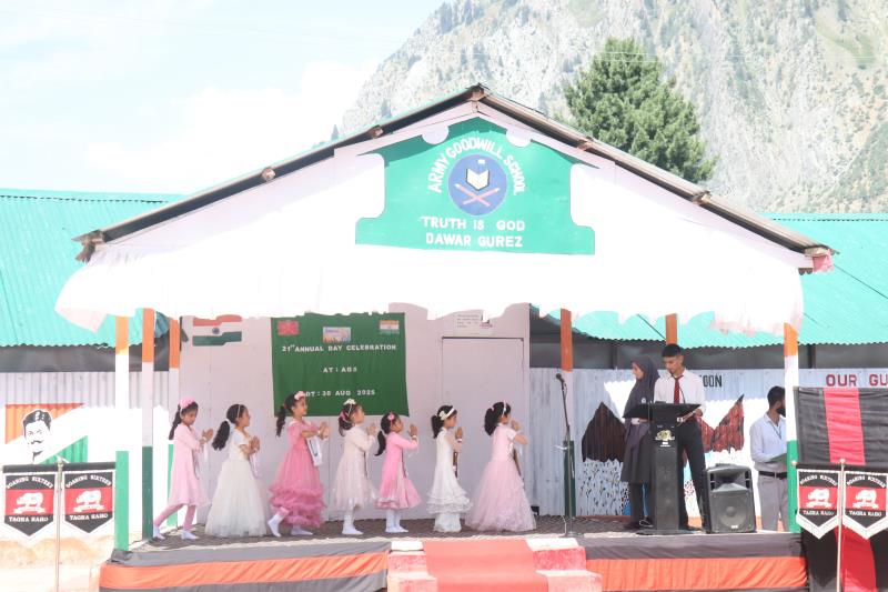School Annual Day Celebrated on 30th of August 2025 at AGS Dawar Deputy commander 109 inf bde was the chief guest on this occasion,Commanding officer 16 Assam , Civil administration, parents, Alumnis and school students were present on this occasion.The Annual day was celebrated with great enthusiasm.Students participated in different programs and different activities were performed.Two Alumni students who recently got selected in NEET 2025 were present and they delivered their speech on this day they showed their experience with the students and also encouraged them for their future studies.Princpal of the school gave the vote of thanks to all the officers and parents....
